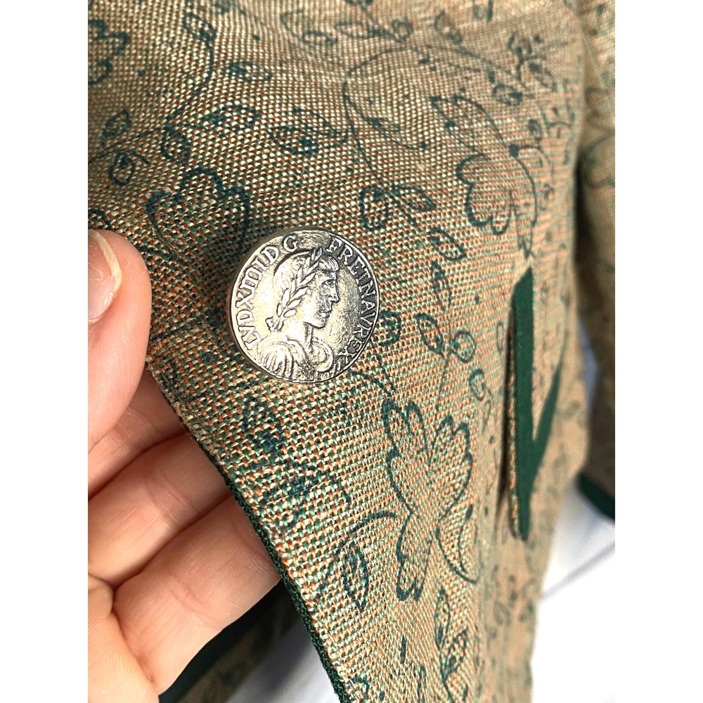Vintage Trachtenmoden Alpentraum linen blend blazer size 38/US 8 german bohemian - Picture 3 of 8